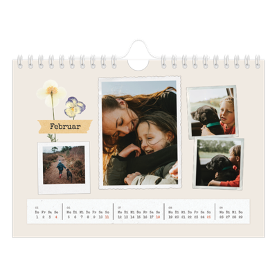 Fotokalender A5 — Vintage Scrapbook [Februar]