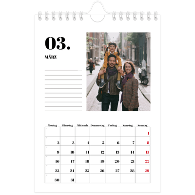 Fotokalender A5 — Serif und Momente [Marsch]
