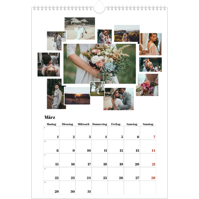 A3 Jahreskalender — Collage shapes [Marsch]