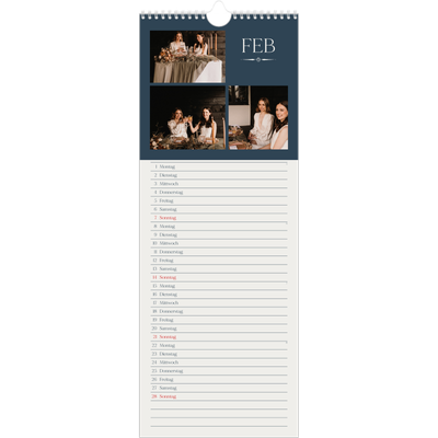 Küchenkalender  — Schiefer und Serifen [Februar]