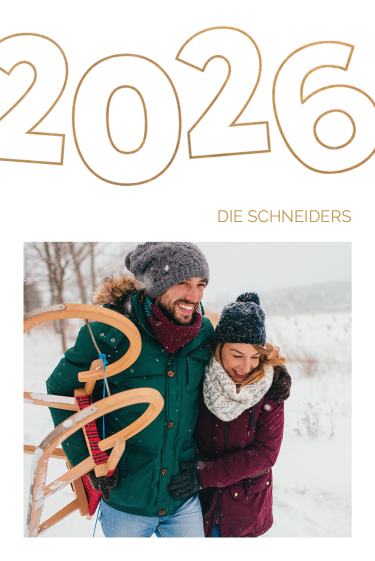 Fotokarten — Neujahrszahl