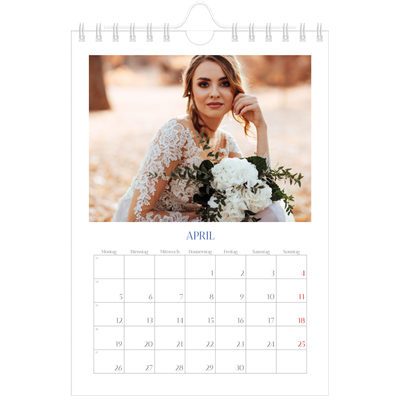 Fotokalender A5 — Kobalt Klassik [April]