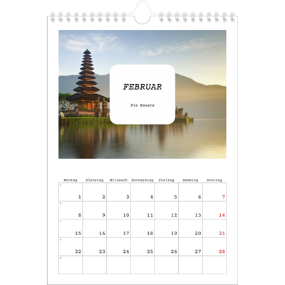 Fotokalender A4 (20 x 30 cm) — Die ganze Geschichte [Februar]