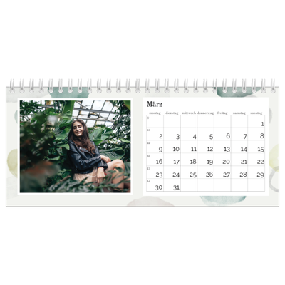 Tischkalender — Wasserfarbentupfer [Marsch]