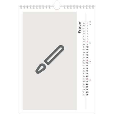 Fotokalender A4 (20 x 30 cm) — Gestalte deine eigenen Produkte [Februar]