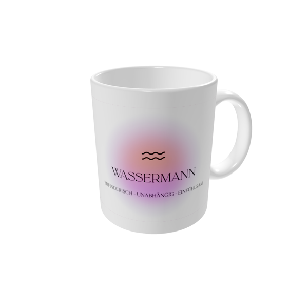 Tasse bedrucken — Astrologie Farbverlauf – Wassermann