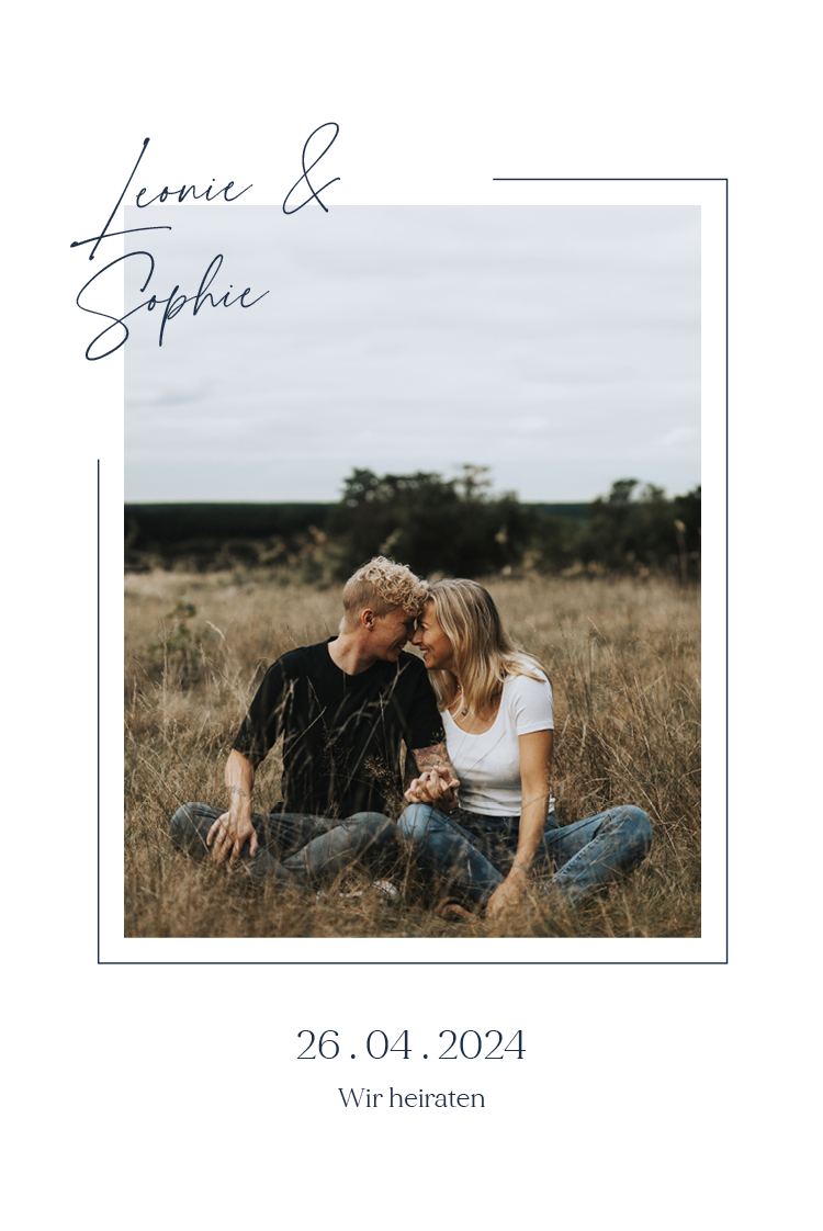 Einladungskarten — Minimalistische Hochzeit