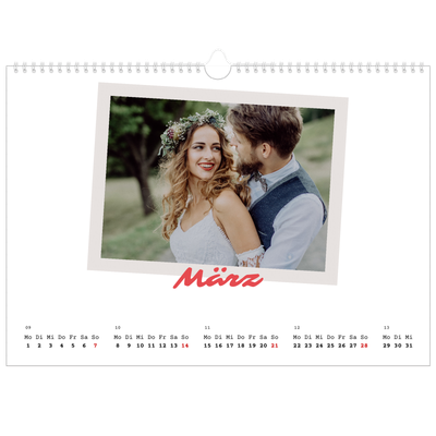 Fotokalender A3 — Karminrote Signatur [Marsch]