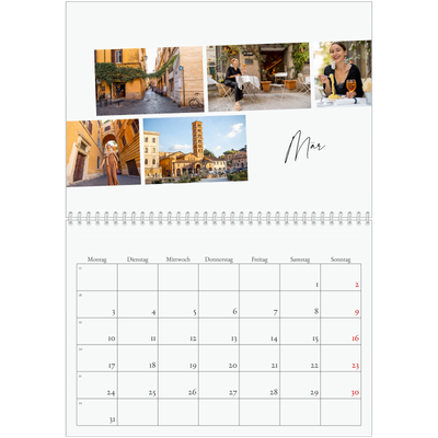 Fotokalender A4 doppelt (30 x 40 cm) — Städtereise [Marsch]