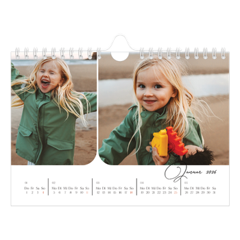 Fotokalender A5 — Schrift und Schnappschüsse