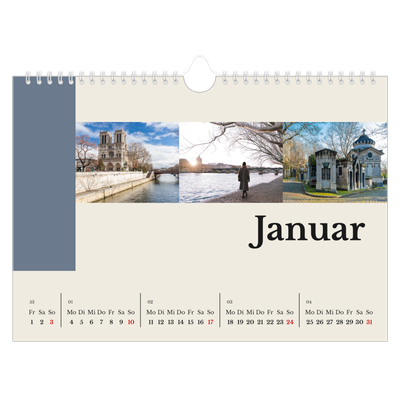 Fotokalender A4 — Sehenswürdigkeiten der Welt [Januar]