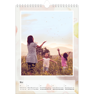 Fotokalender A4 (20 x 30 cm) — Wasserfarbentupfer [deckblatt]