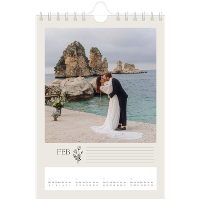Fotokalender A5 — Blühende Initialen [Februar]