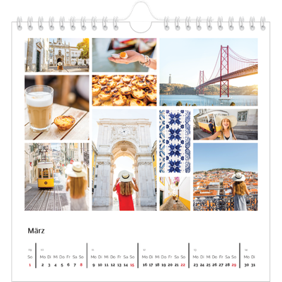 Jahreskalender Quadratisch — Kollage [Marsch]