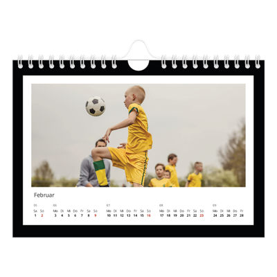 Fotokalender A5 — Schwarzer Rahmen [Februar]