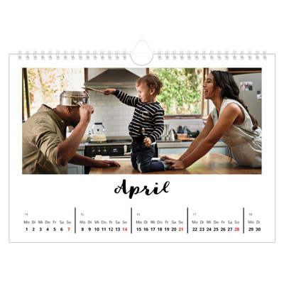 Fotokalender A4 — Handgeschrieben [April]