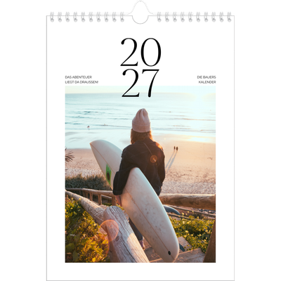 Fotokalender A4 (20 x 30 cm) — Surfen bei Sonnenuntergang [deckblatt]