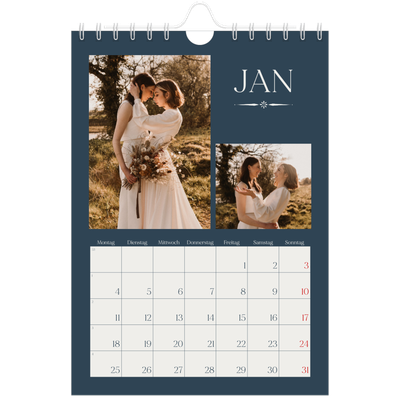 Fotokalender A5 — Schiefer und Serifen [Januar]