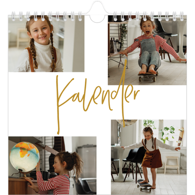 Jahreskalender Quadratisch — Goldstift [deckblatt]