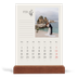 Tischkalender mit Holzfuß Hochformat  — Blühende Initialen [Februar]