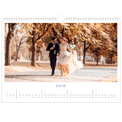 Fotokalender A3 — Kobalt Klassik [Januar]