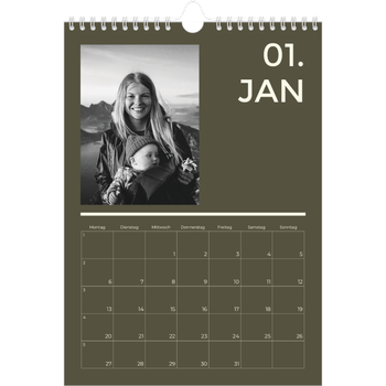 Fotokalender A4 — Modern und kräftig
