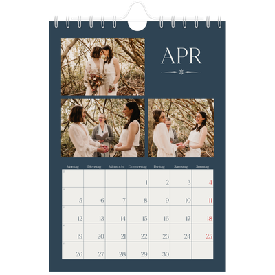 Fotokalender A5 — Schiefer und Serifen [April]