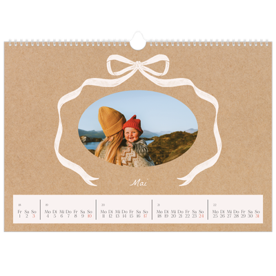 Fotokalender A3 — Kraftpapier und Schleife [deckblatt]