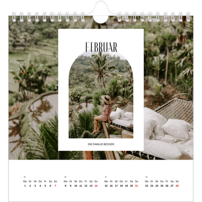 Jahreskalender Quadratisch — Der offene Bogen [Februar]