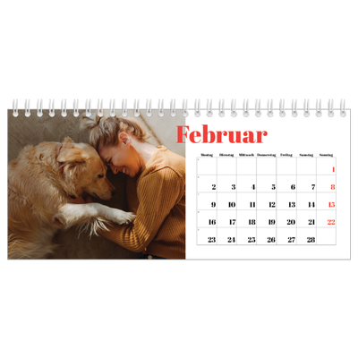 Tischkalender — Kräftige Farben [Februar]