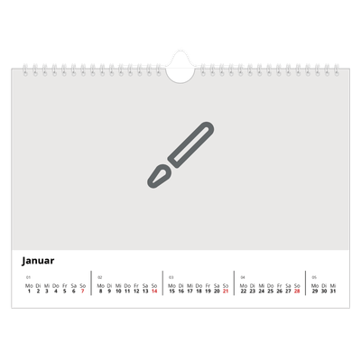 Fotokalender A4 — Gestalte deine eigenen Produkte [Januar]