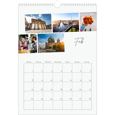 A3 Jahreskalender — Städtereise [Februar]