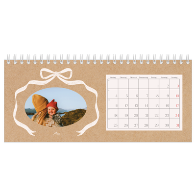 Tischkalender — Kraftpapier und Schleife [deckblatt]