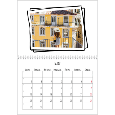 Fotokalender A4 doppelt (30 x 40 cm) — Scrapbook-Schnappschüsse [Marsch]