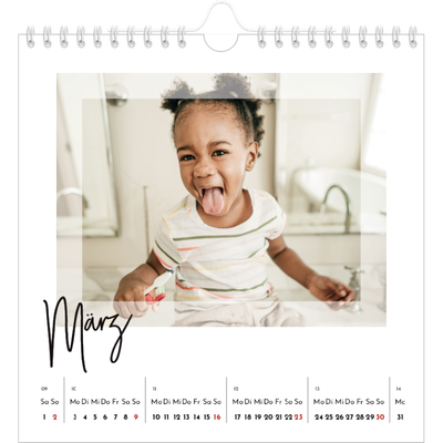 Jahreskalender Quadratisch — Durchsichtige Rahmen [Marsch]