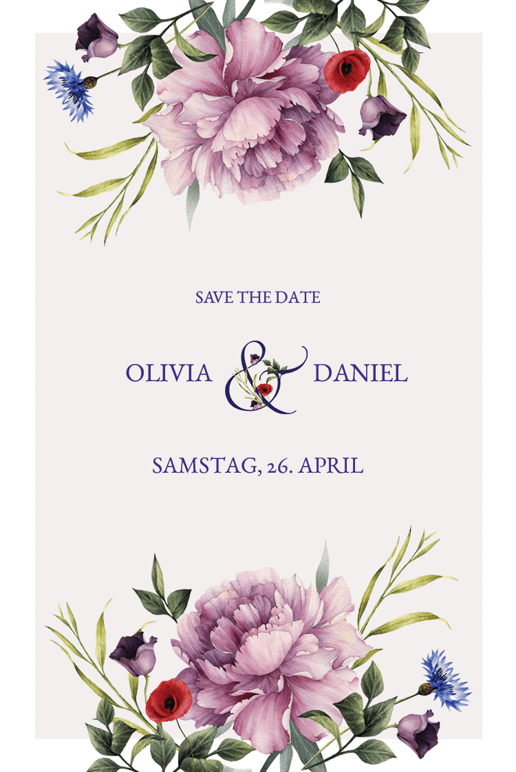 Save the date — Blumen-Design