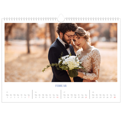 Fotokalender A3 — Kobalt Klassik [Februar]