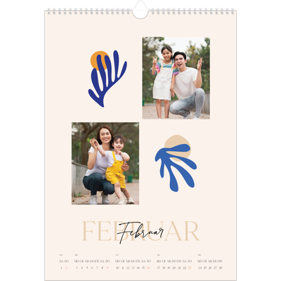 A3 Jahreskalender — Verspielte Korallen [Februar]