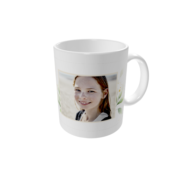 Tasse bedrucken — Floraler Akzent
