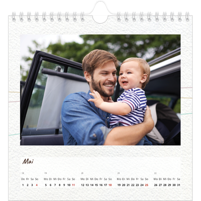 Jahreskalender Quadratisch — Geschenkpapier blumig [deckblatt]