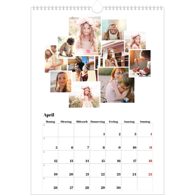 A3 Jahreskalender — Collage shapes [April]
