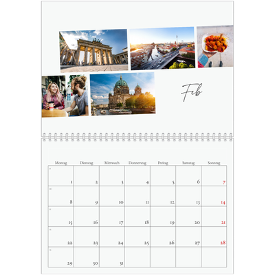 Fotokalender A4 doppelt (30 x 40 cm) — Städtereise [Februar]