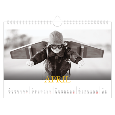 Fotokalender A4 — Historischer Stil [April]