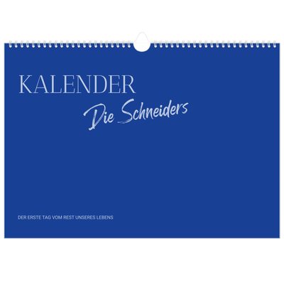 Fotokalender A3 — Kobalt Klassik [deckblatt]