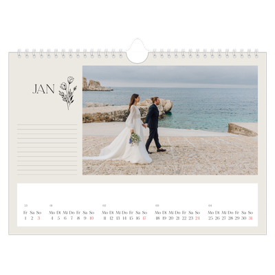 Fotokalender A4 — Blühende Initialen [Januar]