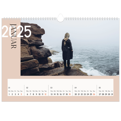 Fotokalender A3 — Überlappender Text [Januar]
