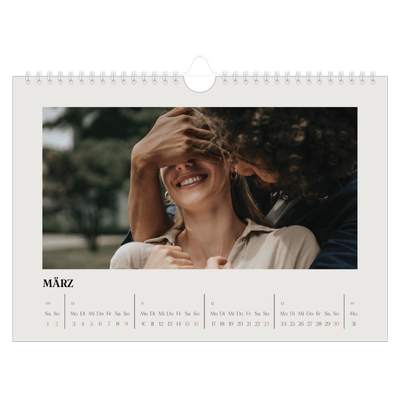 Fotokalender A4 — Schlicht in Creme [Marsch]