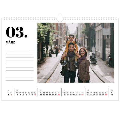 Fotokalender A3 — Serif und Momente [Marsch]