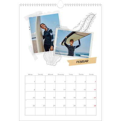 A3 Jahreskalender — Scrapbook-Flair [Februar]