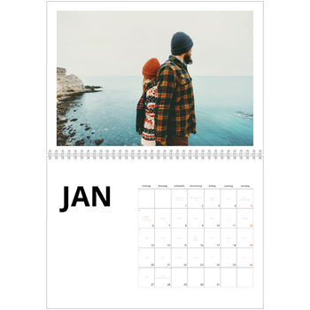 Fotokalender A4 doppelt — Weißer Rahmen